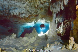 down the line, cave Otoch Ha, Mexico by Susanna Randazzo 